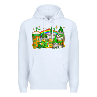 White st patricks day gnomes coffee cups Premium Hoodie - Jasminsmagicworld