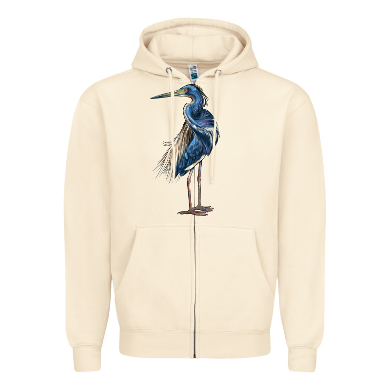 Louisiana Heron Zipper Hoodie by LillyAllenDesigns | Teevron