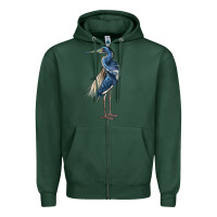 Sports Green Louisiana Heron Zipper Hoodie - LillyAllenDesigns