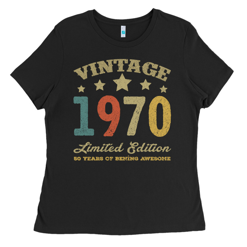 Vintage 1970 Limited Edition 50 Years Of Being Awesome Ladies Tee by Bettercallsaul | Teevron