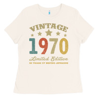 Bone Vintage 1970 Limited Edition 50 Years Of Being Awesome Ladies Tee - Bettercallsaul