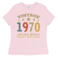 Bubblegum Pink Vintage 1970 Limited Edition 50 Years Of Being Awesome Ladies Tee - Bettercallsaul
