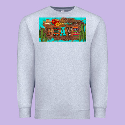 Brave Turquoise Leopard Cactus And Floral Arrow Licanse Plate Premium Sweatshirt Designed By Artiststas