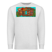 Oatmeal Heather brave turquoise leopard cactus and floral arrow licanse plate Premium Sweatshirt - Artiststas