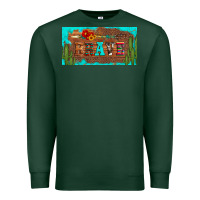 Sports Green brave turquoise leopard cactus and floral arrow licanse plate Premium Sweatshirt - Artiststas