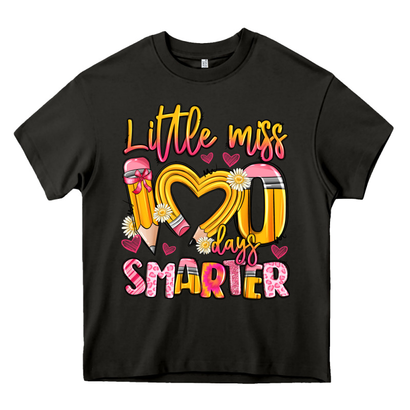 Little Miss 100 Days Smarter Heavy Core Tee by Artiststas | Teevron