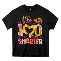 Black little miss 100 days smarter Heavy Core Tee - Artiststas