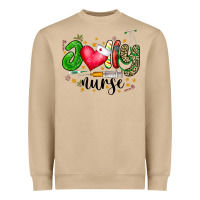 Mushroom Jolly Nurse Black Heavyweight Sweatshirt - CowhideDigitalArt