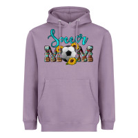Lavender western leopard cowhide sunflowers  glitter mom soccer Heavyweight Hoodie - Artiststas