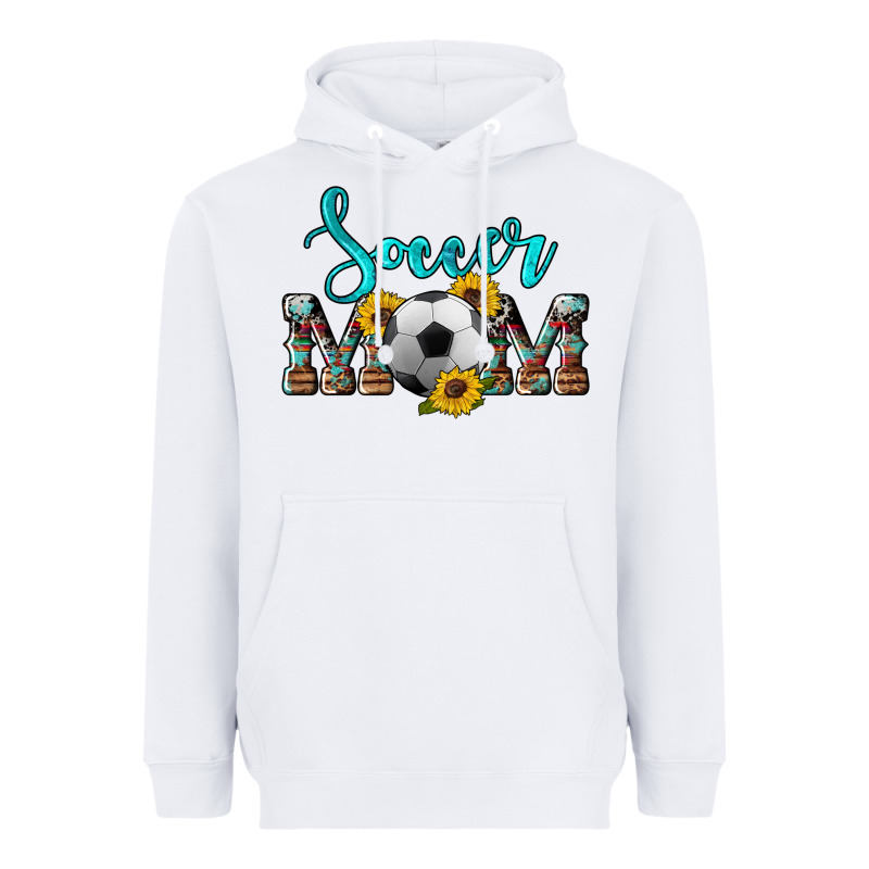 Western Leopard Cowhide Sunflowers  Glitter Mom Soccer Heavyweight Hoodie by Artiststas | Teevron