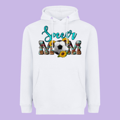 Western Leopard Cowhide Sunflowers  Glitter Mom Soccer Heavyweight Hoodie Designed By Artiststas