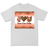 Dove Grey peace love yorkie Premium Tee - Jasminsmagicworld
