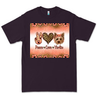 Plum peace love yorkie Premium Tee - Jasminsmagicworld