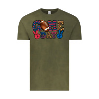 Vintage Olive Game day red and blue Vintage Tee - HowdyJamesFarm