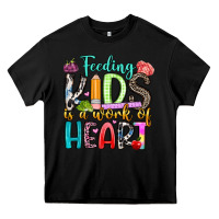 Black feeding kids is a work of heart Heavy Core Tee - Artiststas