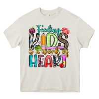 Cream feeding kids is a work of heart Heavy Core Tee - Artiststas