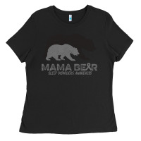 Black Mama Bear Sleep Disorders Awareness Ladies Tee - Bettercallsaul