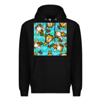 Black honey bee gnomes seamless pattern Premium Hoodie - BundleAndBundleShop