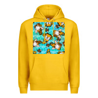 Lemon honey bee gnomes seamless pattern Premium Hoodie - BundleAndBundleShop