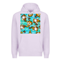 Lilac honey bee gnomes seamless pattern Premium Hoodie - BundleAndBundleShop