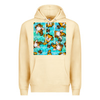 Pina Colada honey bee gnomes seamless pattern Premium Hoodie - BundleAndBundleShop