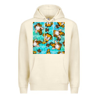 Sandshell honey bee gnomes seamless pattern Premium Hoodie - BundleAndBundleShop