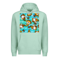 Seafoam honey bee gnomes seamless pattern Premium Hoodie - BundleAndBundleShop