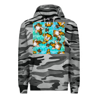 Slate Camo honey bee gnomes seamless pattern Premium Hoodie - BundleAndBundleShop