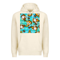 Tofu honey bee gnomes seamless pattern Premium Hoodie - BundleAndBundleShop