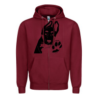 Burgundy German Shepherd German Shepherd Puppy Zipper Hoodie - trangStudio
