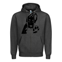 Charcoal Heather German Shepherd German Shepherd Puppy Zipper Hoodie - trangStudio