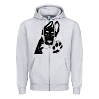 Heather Grey German Shepherd German Shepherd Puppy Zipper Hoodie - trangStudio