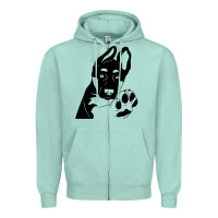 Seafoam German Shepherd German Shepherd Puppy Zipper Hoodie - trangStudio