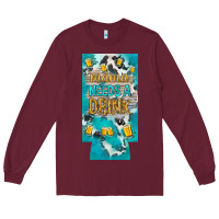 Burgundy Mama needs a drink slim can cooler mother's day Long Sleeve Tee - HowdyJamesFarm