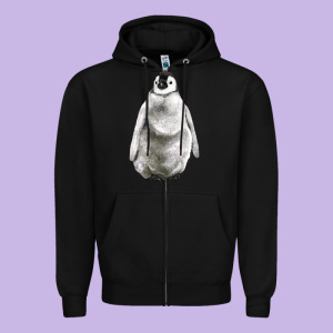Baby Penguin Zipper Hoodie Designed By Lillyallendesigns