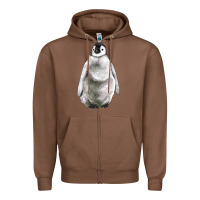 Chestnut baby penguin Zipper Hoodie - LillyAllenDesigns