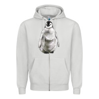 Dove Grey baby penguin Zipper Hoodie - LillyAllenDesigns