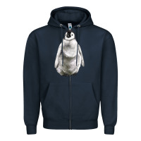 Navy baby penguin Zipper Hoodie - LillyAllenDesigns