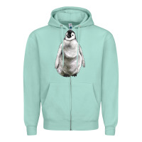 Seafoam baby penguin Zipper Hoodie - LillyAllenDesigns