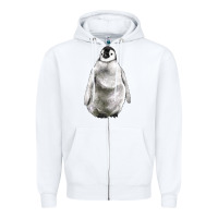 White baby penguin Zipper Hoodie - LillyAllenDesigns