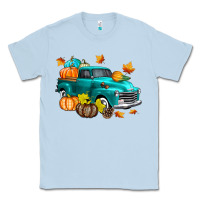 Dusty Blue Fall Farm Truck Classic Tee - texasbilliewilder