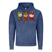 Vintage Denim christmas reindeer polar bear snowman Vintage Hoodie - CowGirlArtShop