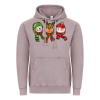 Vintage Zinc christmas reindeer polar bear snowman Vintage Hoodie - CowGirlArtShop
