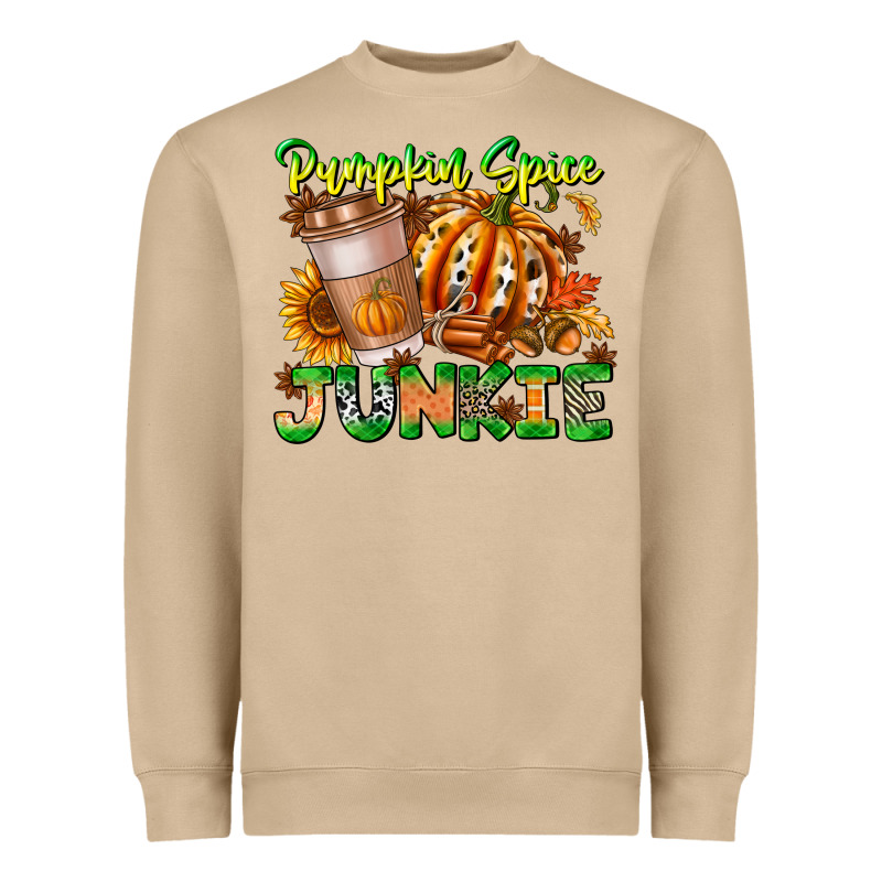 Pumpkin Spice Junkie Heavyweight Sweatshirt by CowhideDigitalArt | Teevron