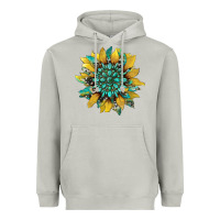Moon Dust sunflower with gemstone and cowhide Heavyweight Hoodie - Artiststas