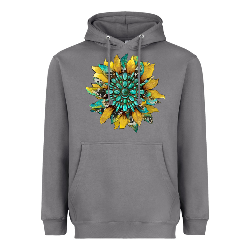 Sunflower With Gemstone And Cowhide Heavyweight Hoodie by Artiststas | Teevron