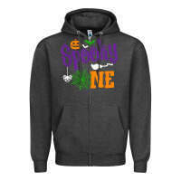 Charcoal Heather spooky one boy halloween 1st birthday matching family t shirt Zipper Hoodie - trangStudio