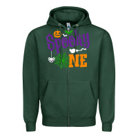 Sports Green spooky one boy halloween 1st birthday matching family t shirt Zipper Hoodie - trangStudio