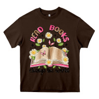 Chocolate Brown read books change the world artiststas Heavy Core Tee - Artiststas