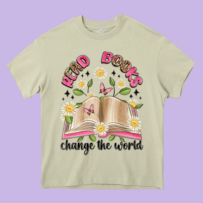 Read Books Change The World Artiststas Heavy Core Tee Designed By Artiststas